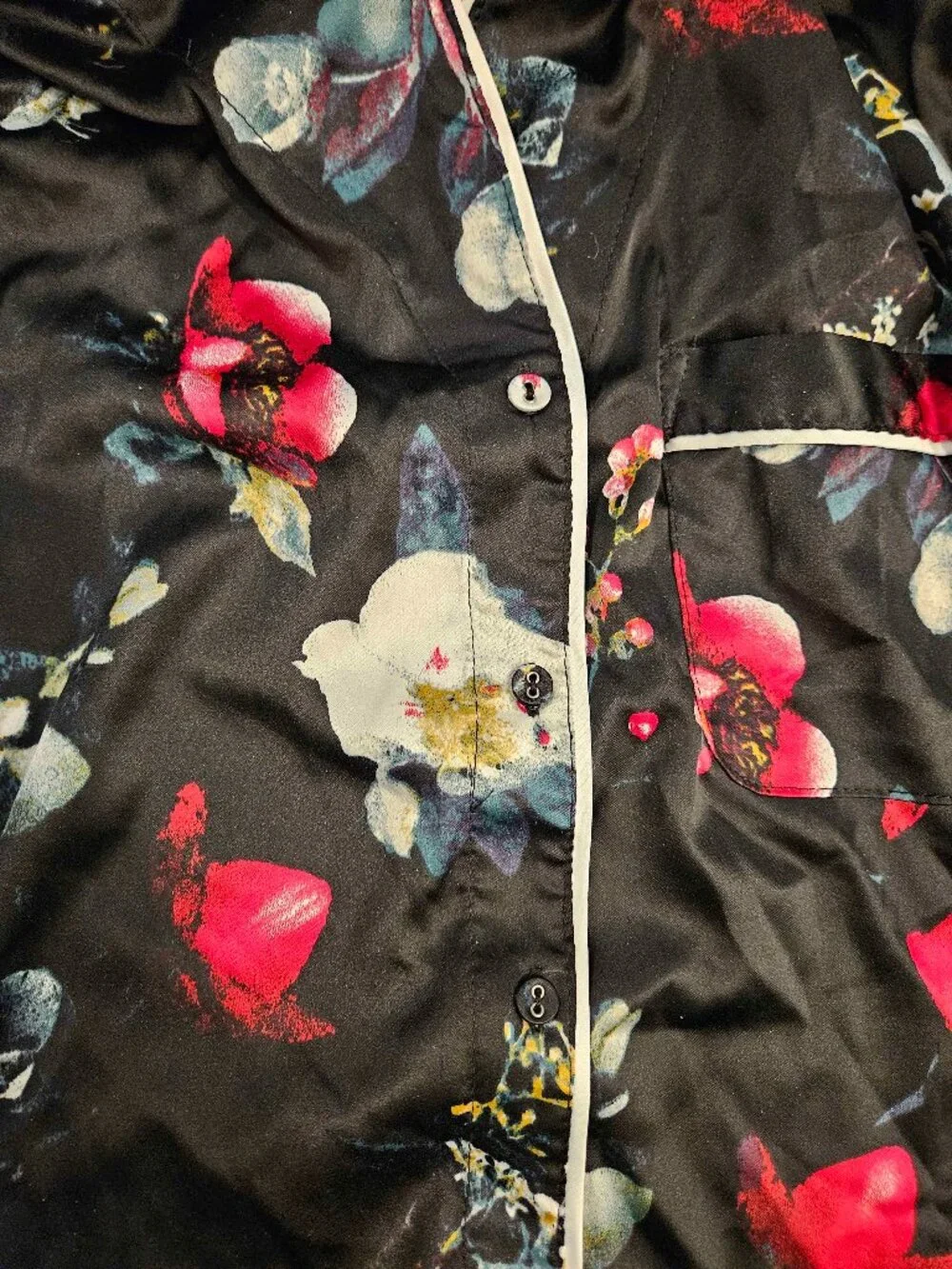 Stars Above Floral Pajama Set, Size Small - Picture 4 of 4